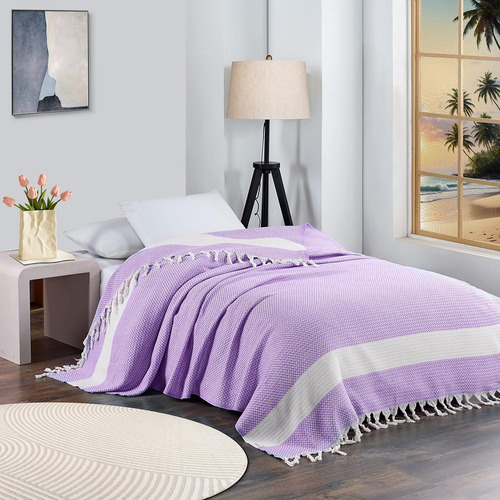 Edredón Queen Size, Transpirable, Morado, 200x230 Cm