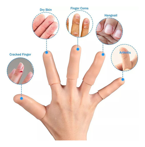 Protectores De Dedos De Silicona, 16 Piezas