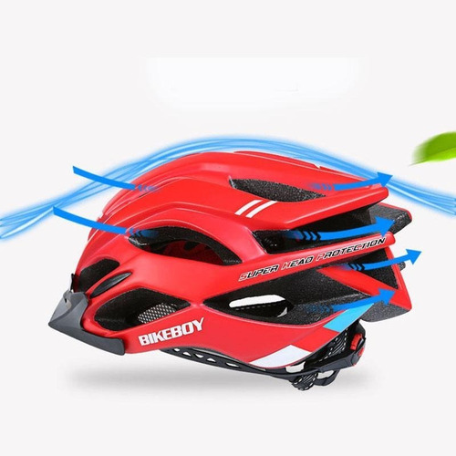 Casco Bicicleta Bikeboy Ajustable Mtb Liviano Acolchado Color Azul Talla Estándar