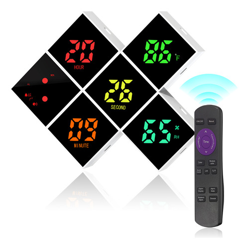 Reloj De Mesa Digital De Pared Con Control De Temperatura Al