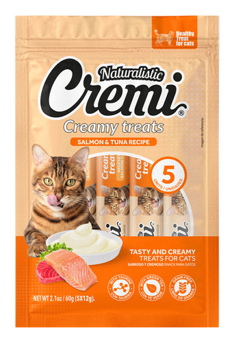 Naturalistic Para Gatos Cremi Salmón 5 Un 60 Gr