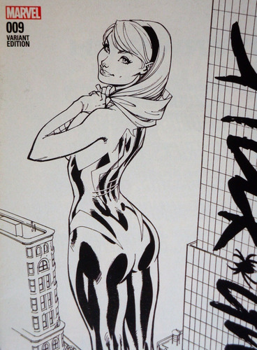 Spider- Gwen #09- Variante Black & White -por Scott Campbell (Usado)