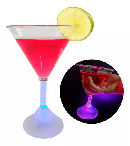 Copas de cava luminosas - Pack de 4 u. con leds RGB 