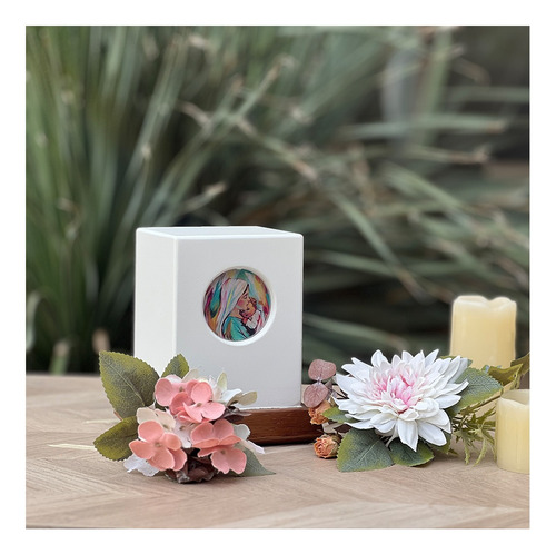 Urna Funeraria Infantil Para Cenizas Mdf Y Base De Madera