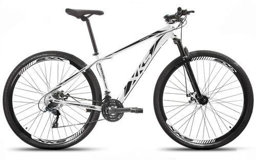 Bicicleta Aro 29 Xks Quadro Aluminio Freio Disco 24 Marchas Cor Branco/preto Tamanho Do Quadro 17
