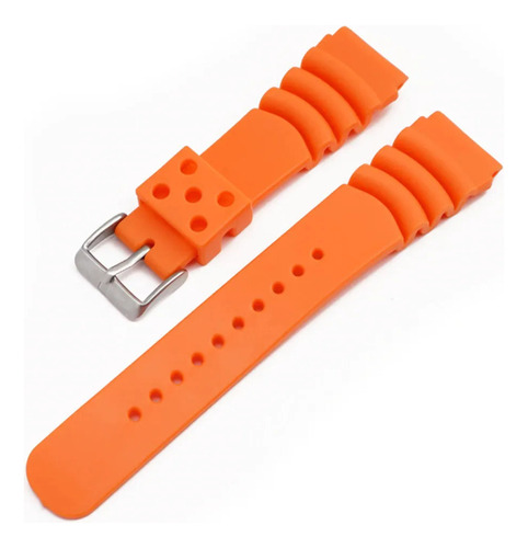 Pulsera compatible con Seiko Orient Fossil Technos Casio, color naranja, ancho 22 mm
