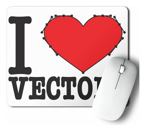Mouse Pad I Love Vectors (d0454 Boleto.store)