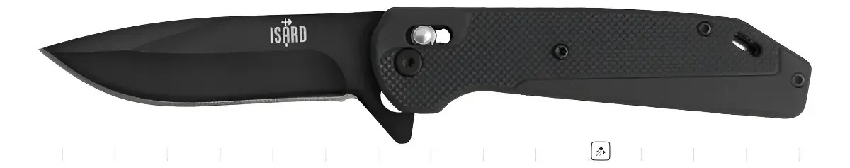Navaja Cortaplumas Tactica Isard Negra Camping Defensa Supv Negro