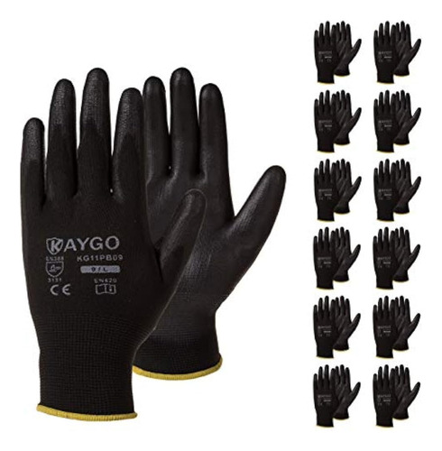 Guantes De Trabajo De Seguridad Con Revestimiento De Pu-12 P