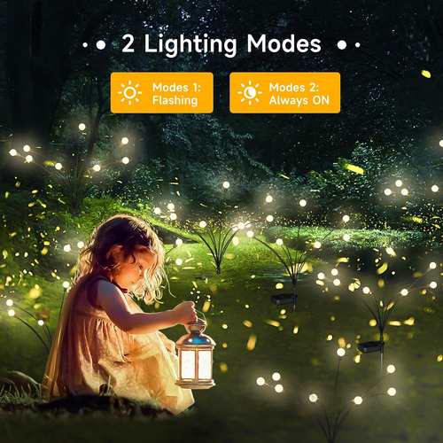 Luces Solares De Jardín Luz Solar Oscilante Mejorada, Bala