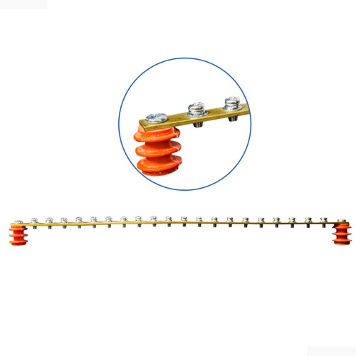 Barra De Tierra Física Con Aisladores Para Racks Y Gabinetes
