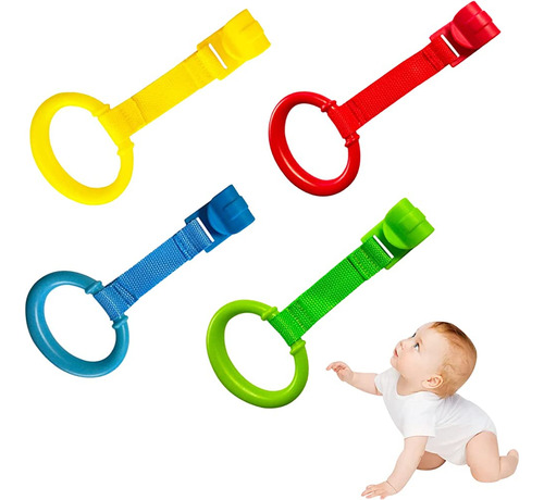 4 Piezas Baby Crib Pull Ring Baby Stand Up Walker Tool Ring 