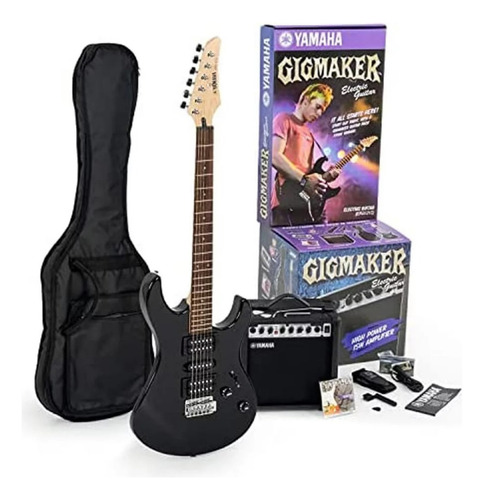 Pack Yamaha Guitarra Electrica Egr121 Ampli Accesorios Funda Color Negro Orientación De La Mano Diestro