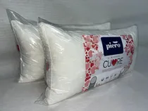 Comprar Combo X2 Almohada Piero Cuore 70x40 De Fibra Corazón Espuma