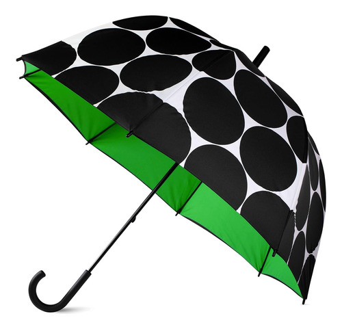 Kate Spade New York Bubble Umbrella, Lindo Paraguas Negro Pa