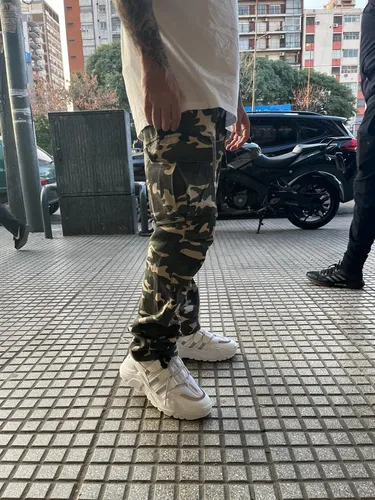 Pantalón Cargo Mom Camuflado Para Hombre