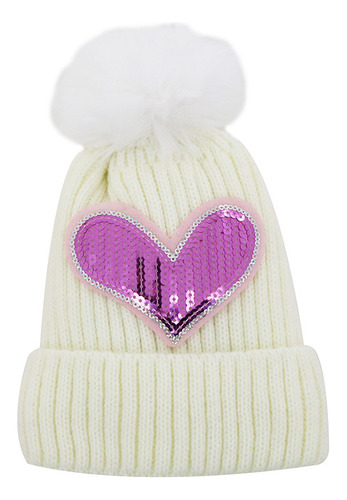 Gorro Tejido Infantil Invierno Nena Interior Polar Corazon 