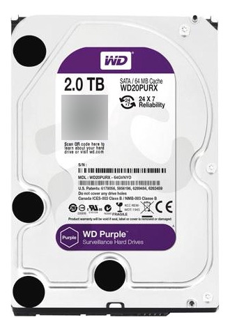 Disco Duro Western Digital Wd Purple Wd20purx 2tb Púrpura