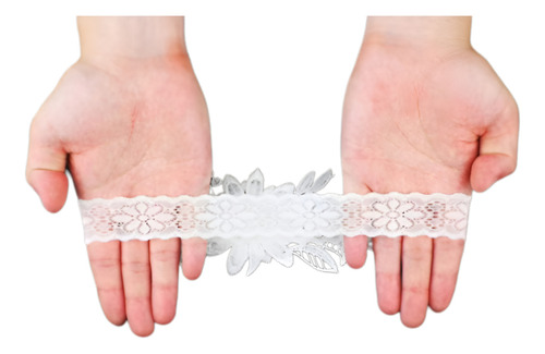 Liguero Blanco Para Novia De Encaje 2 Piezas