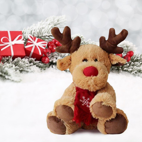 Bonito Muñeco De Peluche Navideño, Muñeco De Reno, Animal