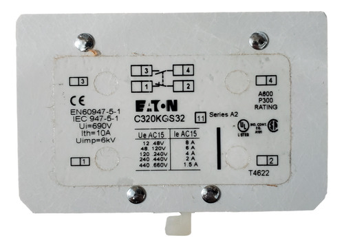 Base De Contato Lateral Cutler Hammer 1no-1nc C320kgs32