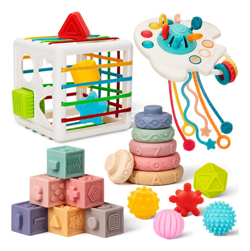 Juego De Juguetes Jyusmile Montessori 5 En 1 Para 6 A 12 Mes