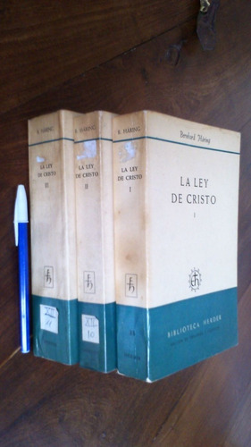 Imagen 1 de 10 de La Ley De Cristo - Bernhard Häring 3 Tomos Teología Moral