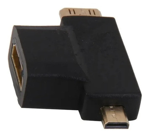 Hdmi Fêmea 3 Em 1 P/ Mini Hdmi Macho Ou Micro Hdmi Macho