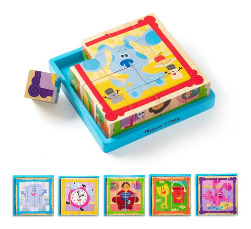 Melissa & Doug Blue's Clues&you Cubo Rompecabezas De Madera