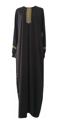 Vestido Tradicional Musulman Abaya Mujer Tamaño Manga Larga