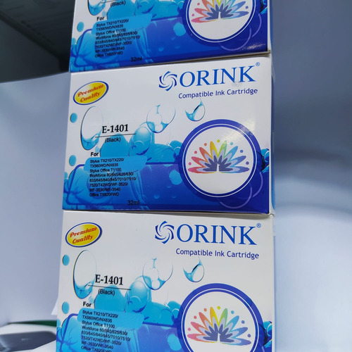 3 Cartuchos Compatible 140 Negro Para Epson Tx560wd Tx620fwd