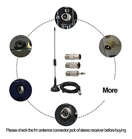 Zx Antena Estéreo Fm, Kit De Antena Fm De 75 Ohmios Con
