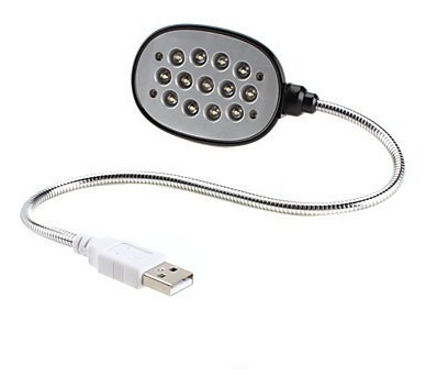 Luminária Pra Notebook Usb Flexível 13 Leds Lanterna Usb