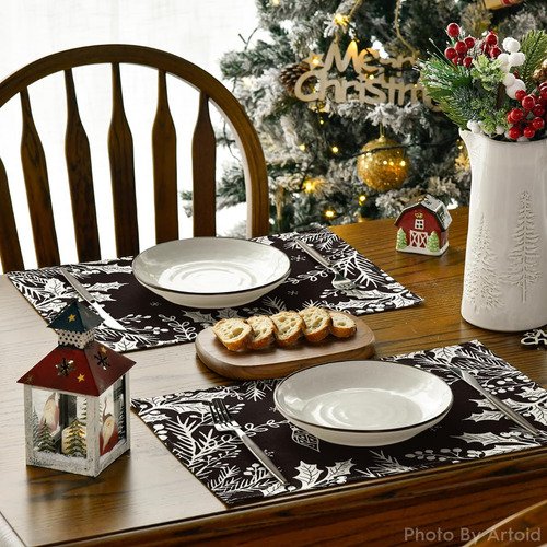Artoid Mode Juego 4 Manteles Individuales Navidad 30x45 Cm M