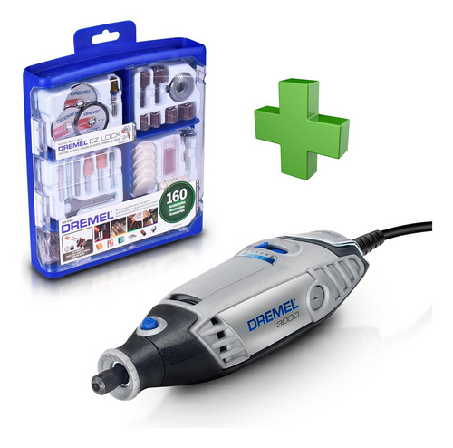 Minitorno Dremel Serie 3000 10 Accesorios + Kit 160 Piezas