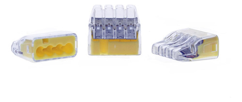 Conector Push-in Para Cables De 4 Puertos, Amarillo