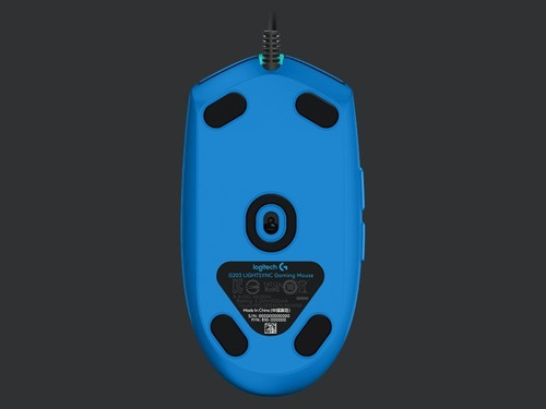 Imagen 5 de 6 de Mouse gamer de juego Logitech G Series Lightsync G203 azul