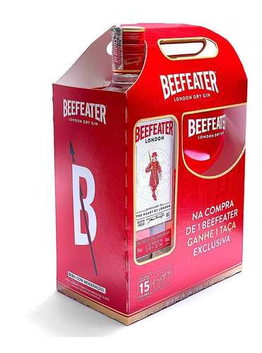 Imagem 2 de 6 de Kit Gin Beefeater London Dry 750ml Com Taça
