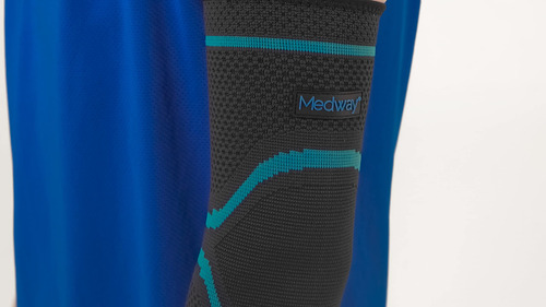 Codera Elástica Deportiva Premium Color Negro Azul