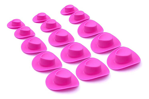 50 Piezas De Plástico Mini Lindo Vaquero Occidental Rosa