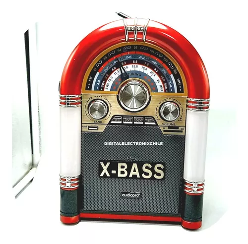 RADIO RETRO PORTÁTIL ESTILO ROCKOLA CON MP3 Y BLUETOOTH $129.900