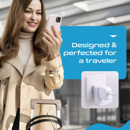 Adaptador De Viaje Ceptics Denmark, Tipo K, Doble Entrada Pa