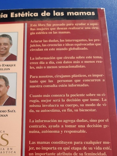 Libro Cirugia Estetica De Mamas