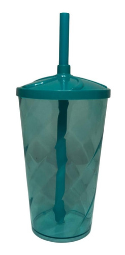Imagen 1 de 1 de 10 Vasos Twister 500ml De Acrilico Con Tapa Y Sorbito