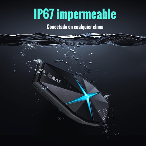 Intercomunicador Asmax F1 Plus Para Casco Motociclet Ip67
