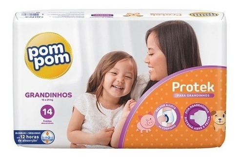 Pompom Protek Proteção De Mãe - Tam: Grandinhos - 84 Fraldas