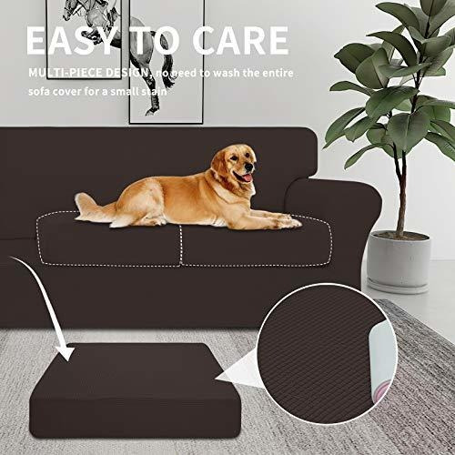 Funda Para Sofa Easy-going De 2 Piezas Elasticas Chocolate