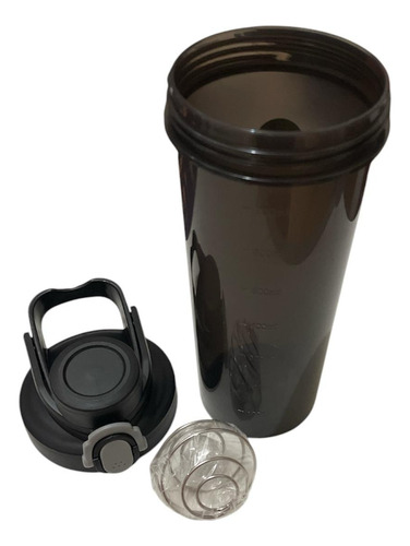 Shaker Acrílico Con Batidor Acero Inoxidable 750ml Librebpa Negro