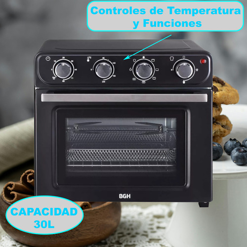 Horno Eléctrico Bgh Air Fryer Freidora De Aire 30l Airfryer