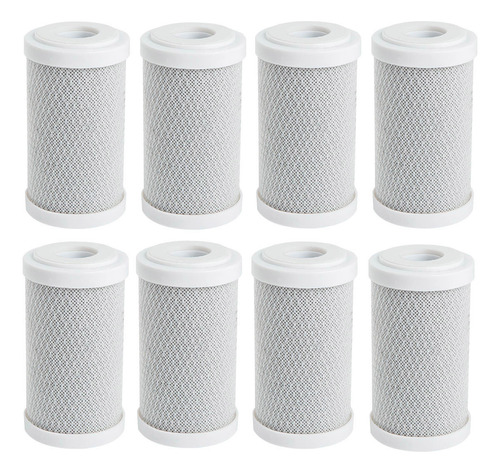 Refil Filtro Cartucho Carvão Ativado 5 Polegadas Kit 8 Pçs